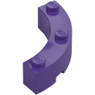 LEGO Dark Purple Brick 4 x 4 Round Corner (Wide with 3 Studs) (48092 / 72140)