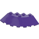 LEGO Dark Purple Brick 6 x 6 Round (25°) Corner (95188)