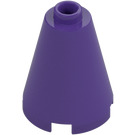 LEGO Viola scuro Cono 2 x 2 x 2 (Perno aperto) (3942 / 14918)