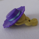 LEGO Viola scuro Cowboy Cappello con Ribbon e Bright Chiaro Giallo Capelli lunghi con Braid