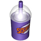 LEGO Dark Purple Cup with Straw with 'SQUISHEE‘ (20495 / 21791)