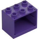 LEGO Dark Purple Cupboard 2 x 3 x 2 with Recessed Studs (92410)