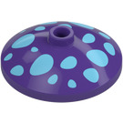 LEGO Dunkles Violett Dish 3 x 3 mit Blau Mushroom Spots (35268 / 102979)