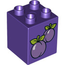 LEGO Duplo Brick 2 x 2 x 2 with Plums (19416)