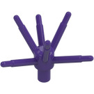 LEGO Dunkelviolett Blume Stem mit Stengel und 6 Stems (19119)