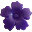 LEGO Dark Purple Flower with Serrated Petals with Small Pin (93080)