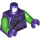 LEGO Dark Purple Green Goblin Minifig Torso (973 / 76382)