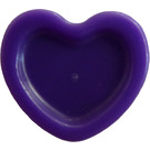 LEGO Morado oscuro Corazón con Pequeño Pin