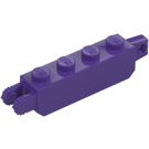 LEGO Dark Purple Hinge Brick 1 x 4 Locking Double (30387 / 54661)