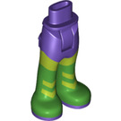 LEGO Violet foncé Hanche avec Pants avec Green Boots et Lime Chevrons (16985)