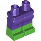 LEGO Violet foncé Hanches et jambes avec Green Boots (77601 / 79690)