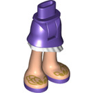 LEGO Violet Foncé Les hanches et Jupe avec Ruffle avec Gold et Violet sandals (20379)