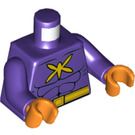 LEGO Mørk lilla Killer Moth med Full Hjelm Minifigur Overkropp (973 / 76382)