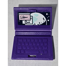 LEGO Dark Purple Laptop with Moon and Stars Sticker (18659)