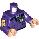 LEGO Morado oscuro Lawrence the Boombox Goon Minifigura Torso (973 / 76382)