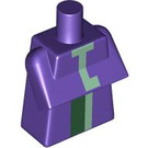 LEGO Violet foncé Minecraft Torse avec Witch Outfit avec Sand Green et Dark Green (32930 / 103723)