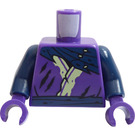 LEGO Tumma purppura Ninjago Aave Vartalo jossa Huivi (973 / 76382)