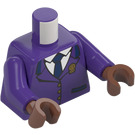 LEGO Tumma purppura Pöllö Post Worker Pienoishahmo Vartalo (973 / 76382)