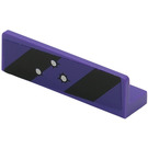LEGO Dark Purple Panel 1 x 4 with Rounded Corners with Bullet Holes Sticker (15207)