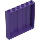 LEGO Tumma purppura Paneeli 1 x 6 x 5 jossa Corrugation (23405)