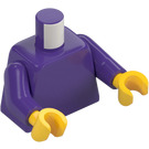 LEGO Dark Purple Plain Minifig Torso with Dark Purple Arms and Yellow Hands (973 / 76382)