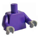 LEGO Violet Foncé Plaine Torse avec Dark Violet Bras et Medium Stone Gris Mains (973 / 73403)