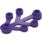 LEGO Dunkelviolett Pflanze Blätter 4 x 3 (2423)