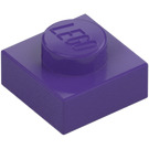 LEGO Morado oscuro Placa 1 x 1 (3024 / 30008)