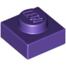 LEGO Violet foncé assiette 1 x 1 (3024 / 30008)