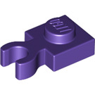 LEGO Dark Purple Plate 1 x 1 with Vertical Clip (Thick Open 'O' Clip) (44860 / 60897)