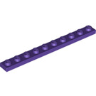 LEGO Violet foncé assiette 1 x 10 (4477)