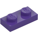 LEGO Tumma purppura Levy 1 x 2 (3023 / 28653)