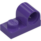 LEGO Dark Purple Plate 1 x 2 with Pin Hole (11458)