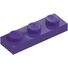 LEGO Donkerpaars Plaat 1 x 3 (3623)