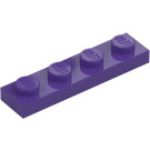 LEGO Donkerpaars Plaat 1 x 4 (3710)