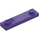 LEGO Dark Purple Plate 1 x 4 with Two Studs without Groove (92593)