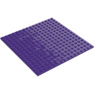 LEGO Dunkelviolett Platte 16 x 16 mit Rippen an der Unterseite (91405)