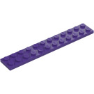 LEGO Tmavě fialová Deska 2 x 12 (2445)