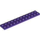 LEGO Violet foncé assiette 2 x 12 (2445)