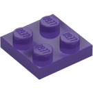 LEGO Donkerpaars Plaat 2 x 2 (3022 / 94148)