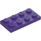 LEGO Donkerpaars Plaat 2 x 4 (3020)