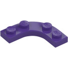 LEGO Dunkelviolett Platte 3 x 3 Gerundet Ecke (68568)