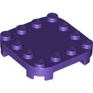 LEGO Donkerpaars Plaat 4 x 4 x 0.7 met Afgeronde hoeken en Empty Middle (66792)