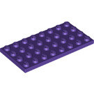 LEGO Violet foncé assiette 4 x 8 (3035)