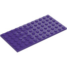 LEGO Donkerpaars Plaat 6 x 12 (3028)