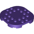 LEGO Dunkelviolett Platte 6 x 6 x 0.7 Runden Semicircle (66789)