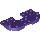 LEGO Violet foncé assiette 8 x 4 x 0.7 avec Coins arrondis (73832)