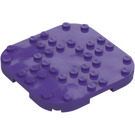 LEGO Dark Purple Plate 8 x 8 x 0.7 with Rounded Corners (66790)