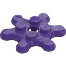 LEGO Dark Purple Plate Round 2 x 2 with 6 Gear Teeth (35442)