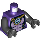 LEGO Morado oscuro Pythor (Dark Morado) con Negro y Lavanda Minifigura Torso (973 / 76382)